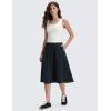 imageCRZ YOGA Lightweight Drapey Flowy Midi Skirts for Women  High Waisted Casual Travel Holiday ALine Skort with Side PocketsTrue Navy