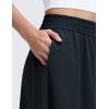 imageCRZ YOGA Lightweight Drapey Flowy Midi Skirts for Women  High Waisted Casual Travel Holiday ALine Skort with Side PocketsTrue Navy