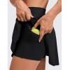 imageCRZ YOGA Softretch Flowy Pleated Tennis Skirts for Women  High Rise Mini Golf Casual Skort with Inner Shorts Side PocketsBlack