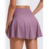 imageCRZ YOGA Softretch Flowy Pleated Tennis Skirts for Women  High Rise Mini Golf Casual Skort with Inner Shorts Side PocketsLight Lavender