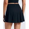 imageCRZ YOGA Softretch Flowy Pleated Tennis Skirts for Women  High Rise Mini Golf Casual Skort with Inner Shorts Side PocketsTrue Navy