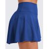 imageCRZ YOGA Softretch Flowy Pleated Tennis Skirts for Women  High Rise Mini Golf Casual Skort with Inner Shorts Side PocketsWaves Blue