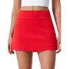 imageCRZ YOGA High Waisted Pleated Back Tennis Skirts for Women  Aline Front Mini Golf Casual Skort with Inner ShortsDeep Red