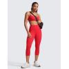 imageCRZ YOGA Butterlift Capris Workout Leggings 21  High Waisted Pilates Gym Athletic Womens Crop Yoga PantsAurora Red