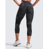 imageCRZ YOGA Butterlift Capris Workout Leggings 21  High Waisted Pilates Gym Athletic Womens Crop Yoga PantsBlack Tie Dye Flowers