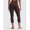 imageCRZ YOGA Butterlift Capris Workout Leggings 21  High Waisted Pilates Gym Athletic Womens Crop Yoga PantsHot Fudge Brown