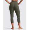 imageCRZ YOGA Butterlift Capris Workout Leggings 21  High Waisted Pilates Gym Athletic Womens Crop Yoga PantsLight Army Green