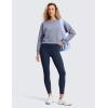 imageCRZ YOGA Butterluxe No Front Seam Yoga Leggings 25  High Waisted Womens Lounge Pants Pilates Workout Athletic Buttery SoftClub Blue