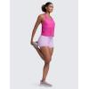 imageCRZ YOGA Mesh Workout Tank Tops for Women  Athletic Sheer Scoop Neck Cover Up Breathable Summer Sleeveless ShirtsHibiscus Purple