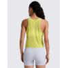 imageCRZ YOGA Mesh Workout Tank Tops for Women  Athletic Sheer Scoop Neck Cover Up Breathable Summer Sleeveless ShirtsLuminous Yellow