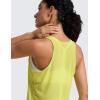 imageCRZ YOGA Mesh Workout Tank Tops for Women  Athletic Sheer Scoop Neck Cover Up Breathable Summer Sleeveless ShirtsLuminous Yellow