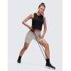 imageCRZ YOGA Pima Cotton Crop Crewneck Tank Tops for Women  Workout Sport Athletic Casual Yoga Soft Comfort Sleeveless ShirtBlack