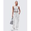 imageCRZ YOGA Pima Cotton Crop Crewneck Tank Tops for Women  Workout Sport Athletic Casual Yoga Soft Comfort Sleeveless ShirtLight Grey Heather