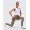 imageCRZ YOGA Pima Cotton Crop Crewneck Tank Tops for Women  Workout Sport Athletic Casual Yoga Soft Comfort Sleeveless ShirtWhite