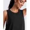 imageCRZ YOGA Pima Cotton Large Armhole Tank Tops for Women  Workout Sport Athletic Yoga Running Gym Loose Crop Sleeveless ShirtsBlack
