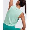 imageCRZ YOGA Pima Cotton Large Armhole Tank Tops for Women  Workout Sport Athletic Yoga Running Gym Loose Crop Sleeveless ShirtsBlue Color