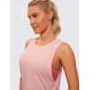 imageCRZ YOGA Pima Cotton Large Armhole Tank Tops for Women  Workout Sport Athletic Yoga Running Gym Loose Crop Sleeveless ShirtsCinnamon Ash