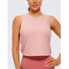 imageCRZ YOGA Pima Cotton Large Armhole Tank Tops for Women  Workout Sport Athletic Yoga Running Gym Loose Crop Sleeveless ShirtsCinnamon Ash