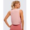 imageCRZ YOGA Pima Cotton Large Armhole Tank Tops for Women  Workout Sport Athletic Yoga Running Gym Loose Crop Sleeveless ShirtsCinnamon Ash