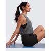 imageCRZ YOGA Pima Cotton Large Armhole Tank Tops for Women  Workout Sport Athletic Yoga Running Gym Loose Crop Sleeveless ShirtsDark Carbon