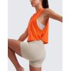 imageCRZ YOGA Pima Cotton Large Armhole Tank Tops for Women  Workout Sport Athletic Yoga Running Gym Loose Crop Sleeveless ShirtsDeep Armholecoral