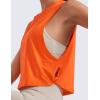 imageCRZ YOGA Pima Cotton Large Armhole Tank Tops for Women  Workout Sport Athletic Yoga Running Gym Loose Crop Sleeveless ShirtsDeep Armholecoral