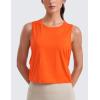 imageCRZ YOGA Pima Cotton Large Armhole Tank Tops for Women  Workout Sport Athletic Yoga Running Gym Loose Crop Sleeveless ShirtsDeep Armholecoral