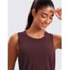 imageCRZ YOGA Pima Cotton Large Armhole Tank Tops for Women  Workout Sport Athletic Yoga Running Gym Loose Crop Sleeveless ShirtsDeep Armholedark Red