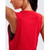 imageCRZ YOGA Pima Cotton Large Armhole Tank Tops for Women  Workout Sport Athletic Yoga Running Gym Loose Crop Sleeveless ShirtsDeep Armholefestival Red