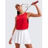 imageCRZ YOGA Pima Cotton Large Armhole Tank Tops for Women  Workout Sport Athletic Yoga Running Gym Loose Crop Sleeveless ShirtsDeep Armholefestival Red