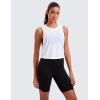 imageCRZ YOGA Pima Cotton Large Armhole Tank Tops for Women  Workout Sport Athletic Yoga Running Gym Loose Crop Sleeveless ShirtsDeep Armholewhite