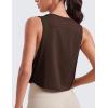 imageCRZ YOGA Pima Cotton Large Armhole Tank Tops for Women  Workout Sport Athletic Yoga Running Gym Loose Crop Sleeveless ShirtsHot Fudge Brown