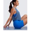 imageCRZ YOGA Pima Cotton Large Armhole Tank Tops for Women  Workout Sport Athletic Yoga Running Gym Loose Crop Sleeveless ShirtsInk Blue