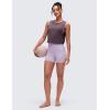 imageCRZ YOGA Pima Cotton Large Armhole Tank Tops for Women  Workout Sport Athletic Yoga Running Gym Loose Crop Sleeveless ShirtsPurple Gray