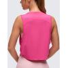 imageCRZ YOGA Pima Cotton Large Armhole Tank Tops for Women  Workout Sport Athletic Yoga Running Gym Loose Crop Sleeveless ShirtsSonic Pink