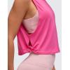 imageCRZ YOGA Pima Cotton Large Armhole Tank Tops for Women  Workout Sport Athletic Yoga Running Gym Loose Crop Sleeveless ShirtsSonic Pink