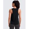 imageCRZ YOGA Quick Dry Racerback Tank Tops for Women Hip Length  Workout Athletic Running Gym Sleeveless Shirts CrewneckBlack
