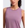 imageCRZ YOGA Quick Dry Racerback Tank Tops for Women Hip Length  Workout Athletic Running Gym Sleeveless Shirts CrewneckLight Lavender