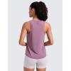 imageCRZ YOGA Quick Dry Racerback Tank Tops for Women Hip Length  Workout Athletic Running Gym Sleeveless Shirts CrewneckLight Lavender