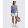 imageCRZ YOGA Quick Dry Racerback Tank Tops for Women Hip Length  Workout Athletic Running Gym Sleeveless Shirts CrewneckWashed Denim