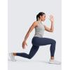 imageCRZ YOGA SculptAir No Front Seam Yoga Leggings 25  High Waisted Womens Pants Workout Pilates Athletic V Back Buttery SoftClub Blue