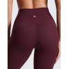 imageCRZ YOGA SculptAir No Front Seam Yoga Leggings 25  High Waisted Womens Pants Workout Pilates Athletic V Back Buttery SoftGarnet Red