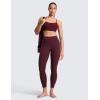 imageCRZ YOGA SculptAir No Front Seam Yoga Leggings 25  High Waisted Womens Pants Workout Pilates Athletic V Back Buttery SoftGarnet Red