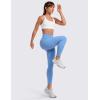 imageCRZ YOGA SculptAir No Front Seam Yoga Leggings 25  High Waisted Womens Pants Workout Pilates Athletic V Back Buttery SoftParty Blue