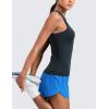 imageCRZ YOGA Seamless Workout Tank Tops for Women Hip Length  Athletic Running Gym Sleeveless Shirts Racerback CrewneckTrue Navy