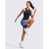 imageCRZ YOGA Seamless Workout Tank Tops for Women Hip Length  Athletic Running Gym Sleeveless Shirts Racerback CrewneckTrue Navy