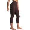 imageCRZ YOGA Butterlift Capris Workout Leggings 21  High Waisted Pilates Gym Athletic Womens Crop Yoga PantsHot Fudge Brown