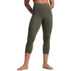 imageCRZ YOGA Butterlift Capris Workout Leggings 21  High Waisted Pilates Gym Athletic Womens Crop Yoga PantsLight Army Green