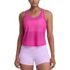 imageCRZ YOGA Mesh Workout Tank Tops for Women  Athletic Sheer Scoop Neck Cover Up Breathable Summer Sleeveless ShirtsHibiscus Purple