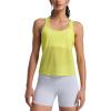 imageCRZ YOGA Mesh Workout Tank Tops for Women  Athletic Sheer Scoop Neck Cover Up Breathable Summer Sleeveless ShirtsLuminous Yellow